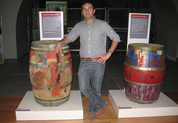 Julio Viola with painted barrels