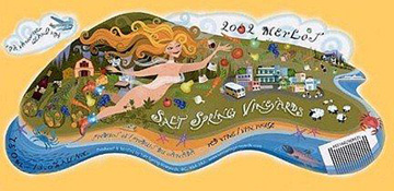 Salt Spring Vineyards 2002 Merlot label