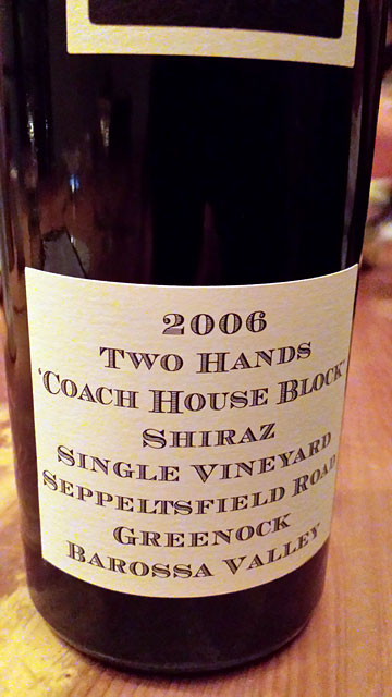 Two Hands Coach House Block Shiraz 2006