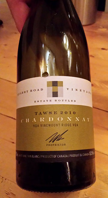 Tawse Quarry Road Vineyard Chardonnay 2010