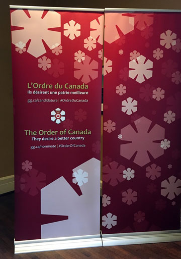 standing banner: The Order of Canada: They desire a better country