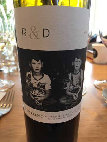 Culmina R & D Blend 2015; label includes a photograph of the Triggs twins as boys
