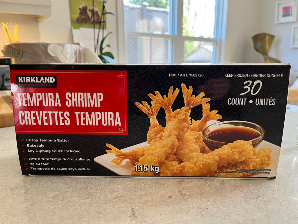 A box of tempura shrimp