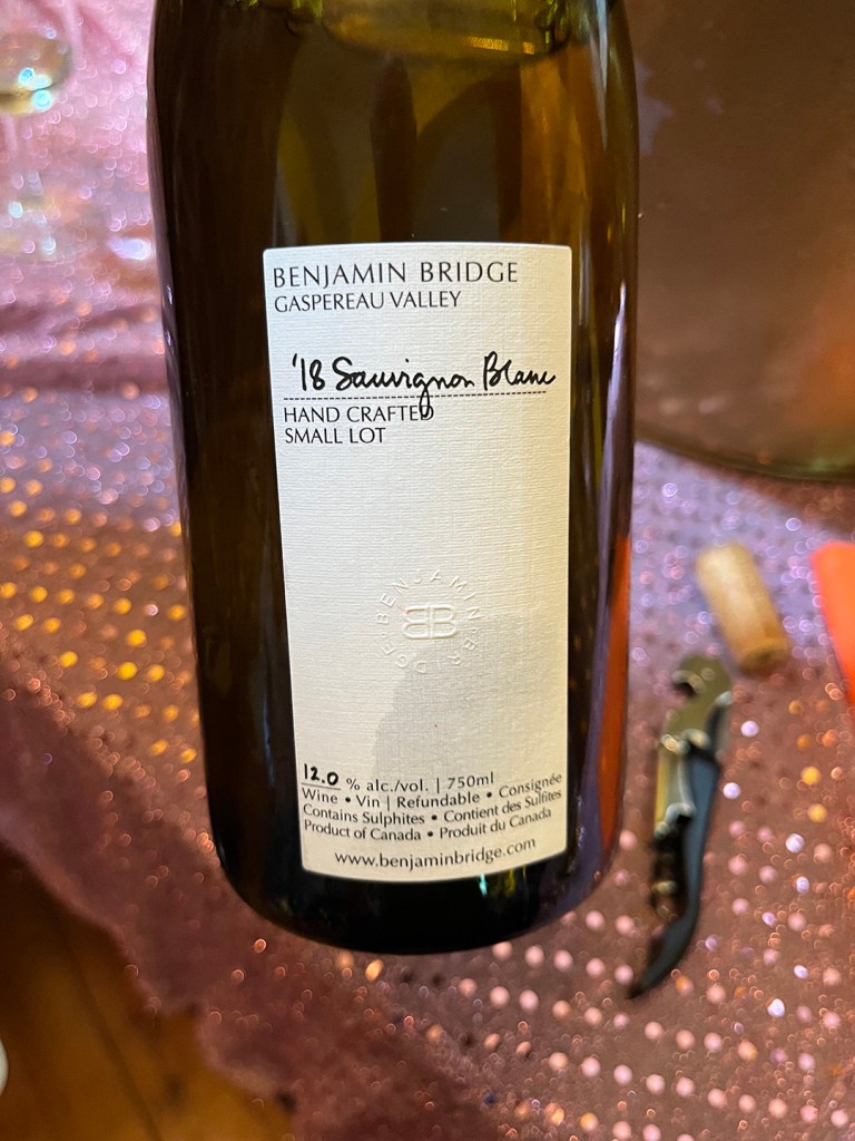 Benjamin Bridge Sauvignon Blanc 2018