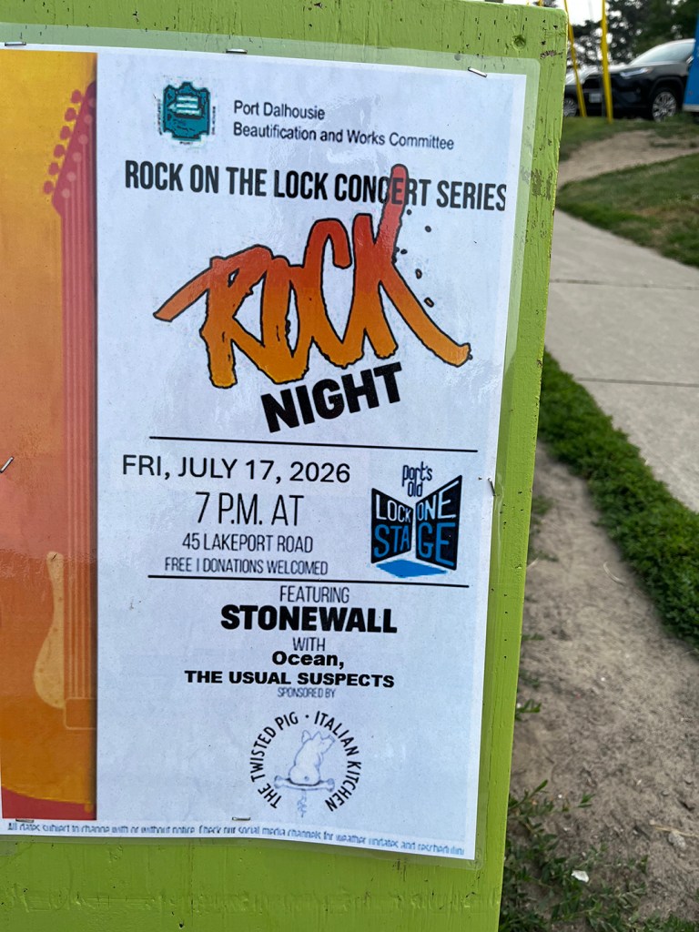 Poster for Rock Night at Rock on the Lock, featuring Stonewall