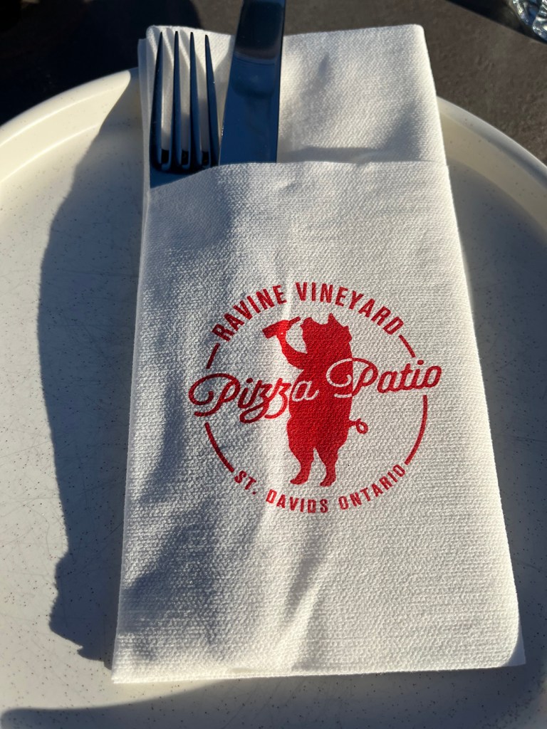 Ravine Vineyard pizza patio napkin