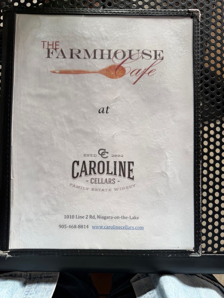 Sign for The Farmhouse Café at Caroline Cellars